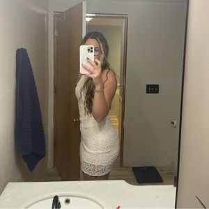 Abercrombie & Fitch halter neck white floral dress